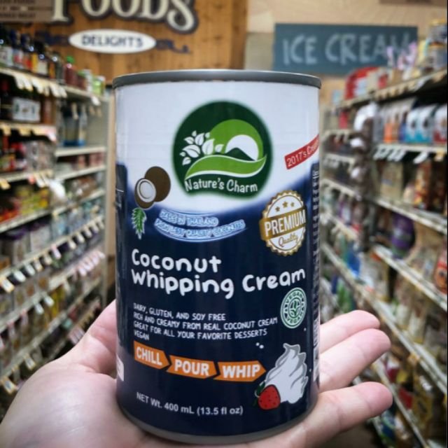วิปปิ้งครีม (ทำจากมะพร้าว) Coconut Whipping Cream สำหรับผู้แพ้นมวัว