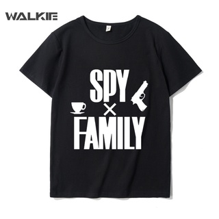 Walkie เสื้อยืดแขนสั้น ผ้าฝ้าย 100% พิมพ์ลายกราฟฟิค Spy X Family สําหรับผู้ชาย และผู้หญิง