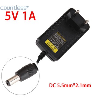 Cou อะแดปเตอร์พาวเวอร์ซัพพลาย Ac To Dc 5v 1a 5 . 5 . X 2 . 1 . 5 . 5x2 . 5 มม .มม.