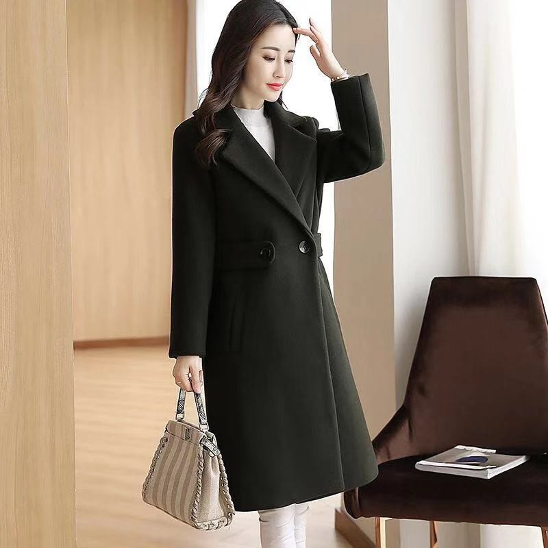 pretty20222022 Plus Size Autumn Winter Women coat Mid Thigh Jacket Slim
