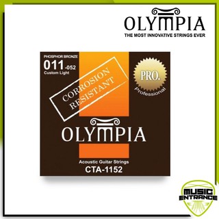 Olympia สายกีต้าร์โปร่งCoated 80/20 Bronze : 11-52