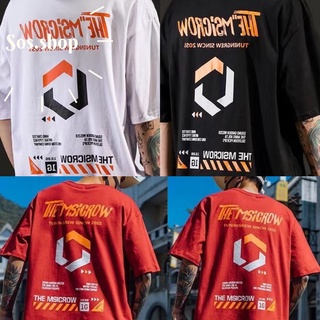 SOSส่งจากไทย [M～5XL] เสื้อยืดTHE”MSiCROW หกเหลี่ยมคอกลม แขนสั้น แฟชั่น #W11