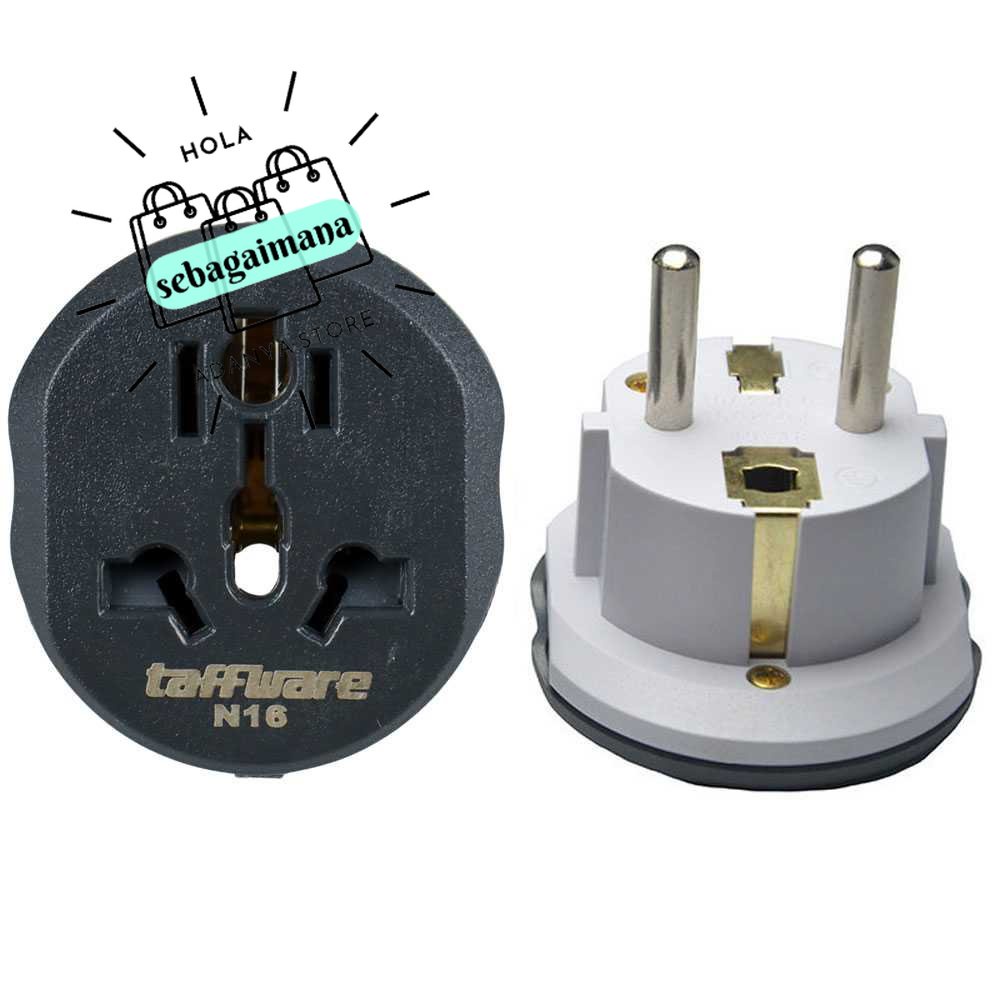 อะแดปเตอร์สําหรับเดินทางอเนกประสงค์แบบวนซ้ํา AU US UK เป็น EU Plug 16A - N16