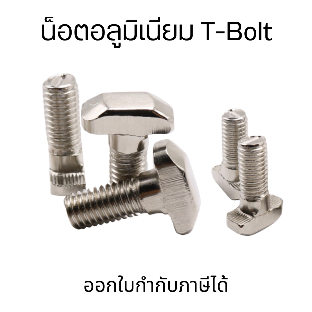 T Bolt  น็อตอลูมิเนียมน็อตชุด 2 ชิ้น  น็อตใส่ราง T-Bolt ทีโบลทื น๊อตอลูมิเนียม น็อตใส่รางทีแทรค