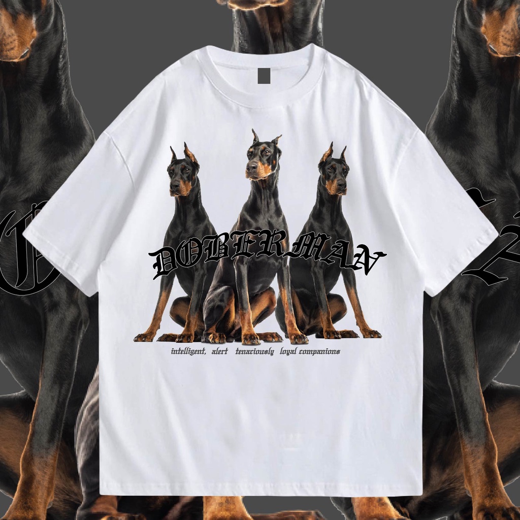 ( พร้อมส่ง )เสื้อ DOBERMAN STREET HERE COTTON 100 %