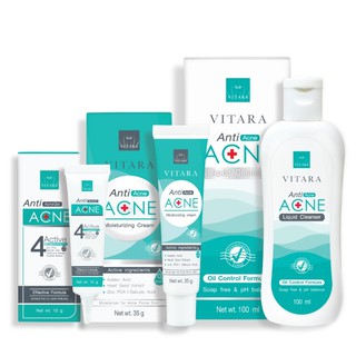 VITARA ANTI ACNE COLLECTION ไวทาร่า แอนตี้ แอคเน่ ผลิตภัณฑ์รักษาสิว