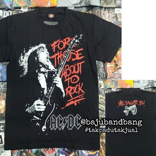 เสื้อยืด ลายวงร็อคเมทัล ACDC We Salute You Baju สไตล์วินเทจ | ร็อคร้อน | ร็อคใช่ | 432 เสื้อยืดลําลอง ผ้าฝ้าย 100% แขนสั้น พิมพ์ลายวงร็อค lelaki สีดํา พลัสไซซ์ XS-XXXL ของขวัญวันเกิด สําหรับผู้ชาย