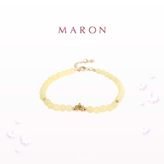 MARON - My Lucky Stars Chain Bracelet with Honey Calcite (Citrine) (โซ่เงิน) สร้อยข้อมือหิน [แคลไซต์น้ำผึ้ง]