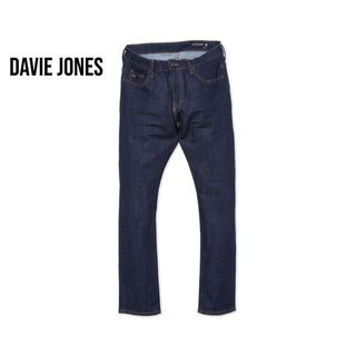 DAVIE JONES กางเกงยีนส์ ผู้ชาย ทรงสลิม สีกรม Slim Fit Jeans in navy SL0036NV