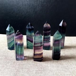 fluorite หินคริสตัลทรงหกเหลี่ยมสําหรับตกแต่งบ้าน