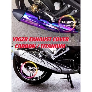 ใหม่ ฝาครอบโลโก้ท่อไอเสียคาร์บอนเวียดนาม Y16ZR สีดํา สําหรับ YAMAHA Y16