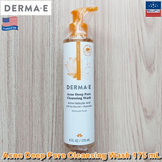 Derma E® Acne Deep Pore Cleansing Wash 175 mL เจลล้างหน้า เหมาะกับผิวเป็นสิว ช่วยลดสิว ทำความสะอาดรูขุมขน