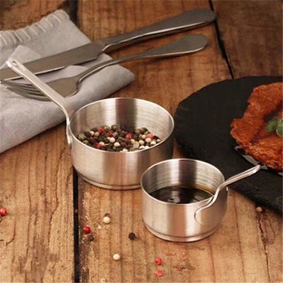 2 Pack Small Sauce Pan Stainless Steel Sauce Pot, Mini Milk Pan, Butter Warmer, Spaghetti /Barbecue Pasta Sauce Cooking Pot, 100ml