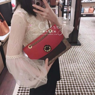 แท้💯%🔥 coach original F79439 ladies shoulder bag head layer cowhide new fashion messenger handbag