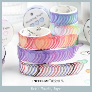 Heart Masking Tape สติ๊กเกอร์เทปรูปหัวใจ 100 ดวง