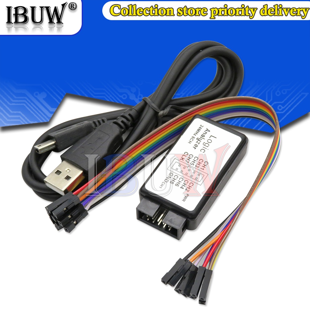 1PCS 1 ชุด USB Logic SCM 24MHz 8 ช่อง 24 M/วินาที Logic Analyzer Debugger สําหรับ ARM FPGA Logic Ana