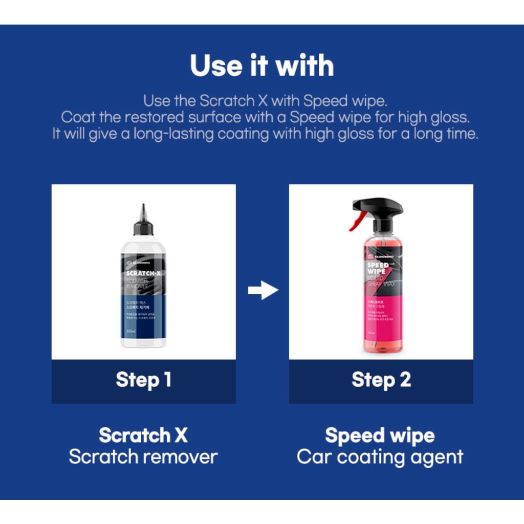 GLOSSBRO Scratch X Scratch remover compound น้ำยาขัดลบรอยสีรถ 300ml