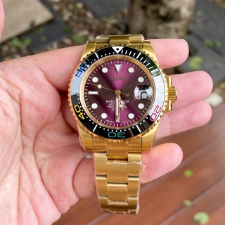 SeikoMod GMT Thanos Gold Purple Sapphire glass