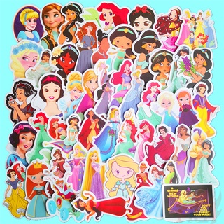 ❉ Beautiful Disney Princess Series 02 สติ๊กเกอร์ ❉ 50Pcs/Set Q Cartoon Princess DIY Fashion Luggage Laptop Skateboard Doodle สติ๊กเกอร์