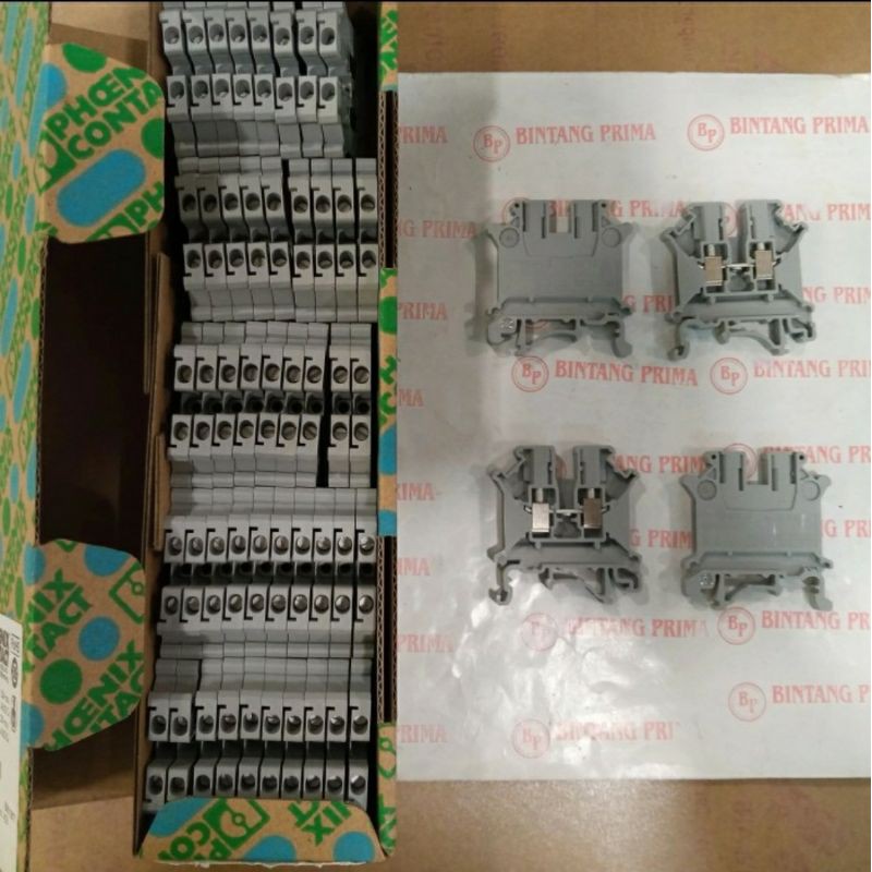 Din Rail Terminal Block Type UK 2.5mm / TUK 3N Grey Phoenix Contact