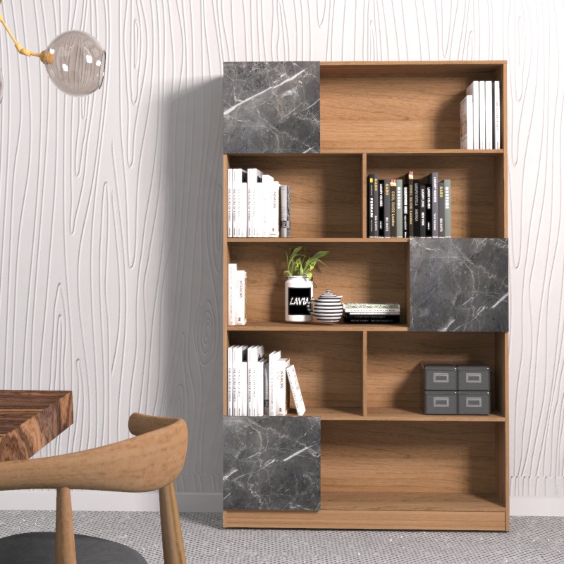 Inhome Furniture ชั้นวางหนังสือ W120×D32×H198 รุ่น SS-1253 Inhome Furniture Book Shelves W120×D32×H198 SS-1253 ราคา ถูกที่สุด ดีลบีเคเค แกลเลอรีภาพที่ 4