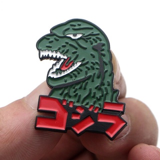 เข็มกลัดโลหะ รูปการ์ตูนอนิเมะ Godzilla Monsters Pins สําหรับกระเป๋าเป้สะพายหลัง กระเป๋า หมวก