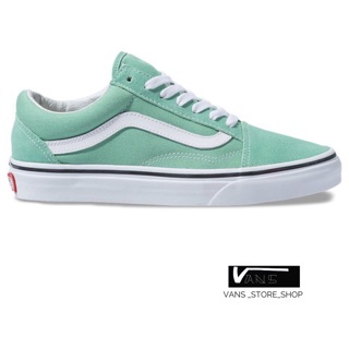 VANS OLD SKOOL NEPTUNE GREEN TRUE WHITE SNEAKERS สินค้ามีประกันแท้