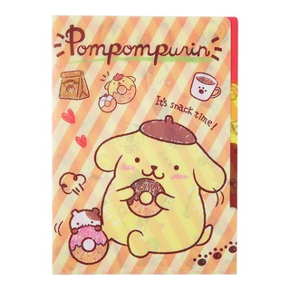 SANRIO แฟ้ม 3 ช่อง Pompompurin Snack แฟ้ม เครื่องเขียน