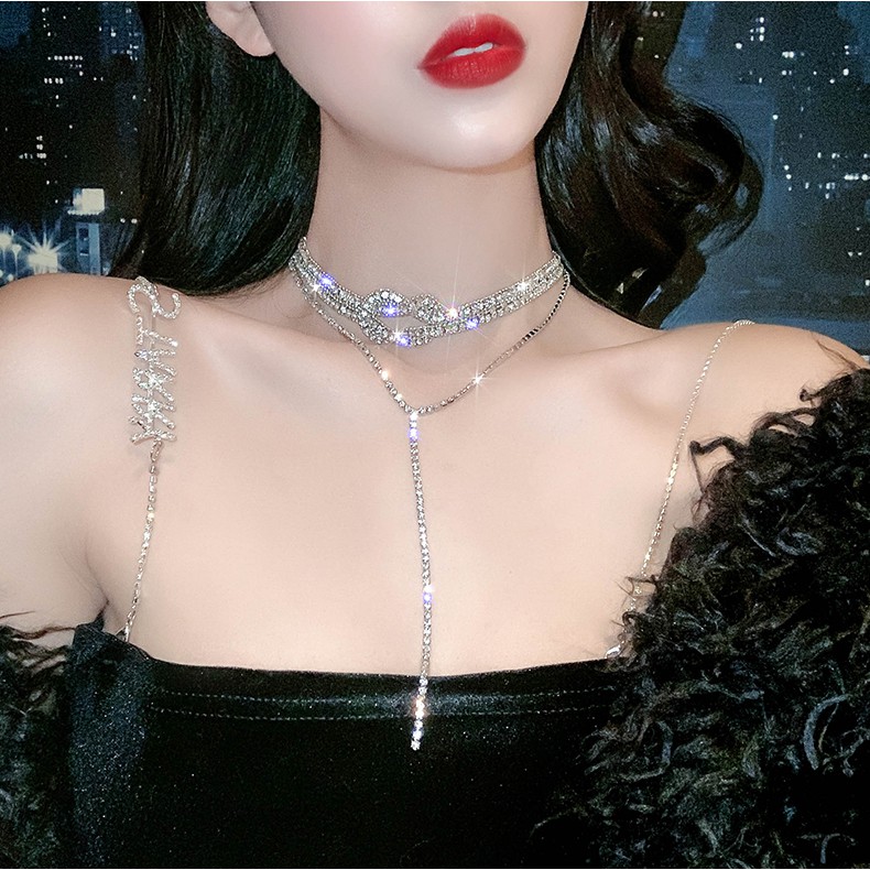 สร้อยคอโชคเกอร์หัวเข็มขัดยาว [ KR.ELEMENT Accessories ]_M1323