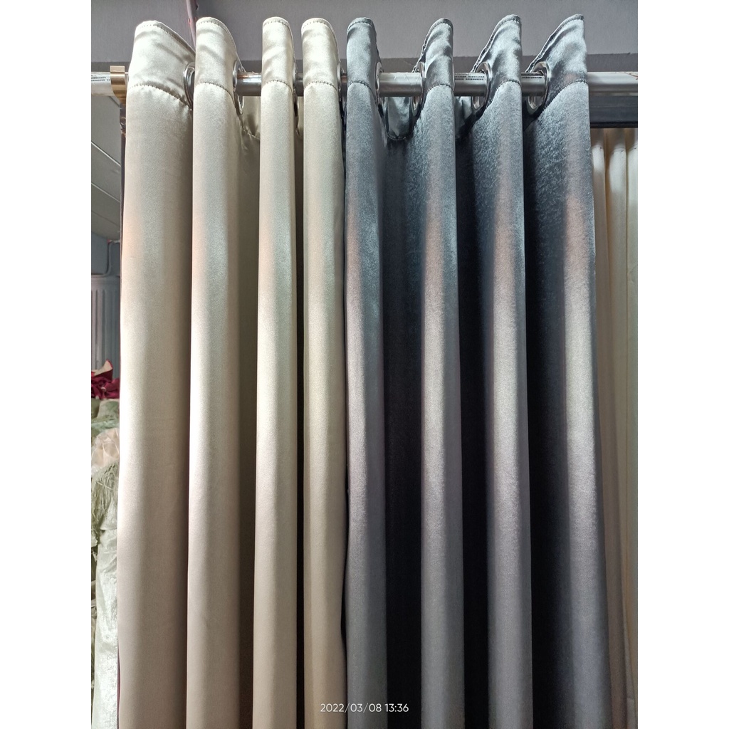 ผ้าม่าน UV ผ้าตาไก่ กันร้อน กันแอร์ ม่านหน้าต่างประตู กั้นห้อง ผ้าหนา  ผ้าสองหน้าเงา  กันแสง80%（ออกใ