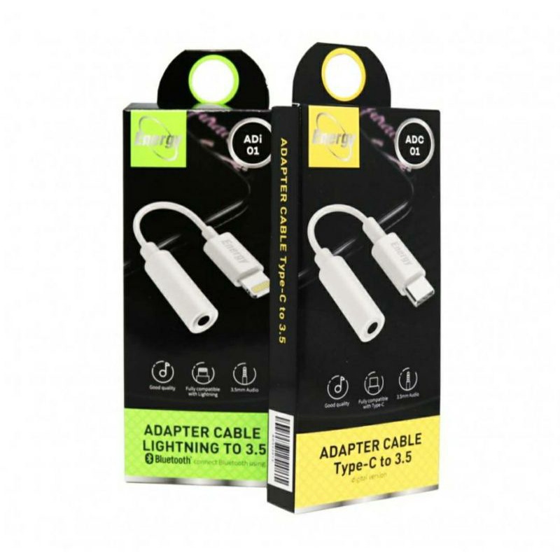 Adapter cable Lightning to 3.5 / Type C to 3.5