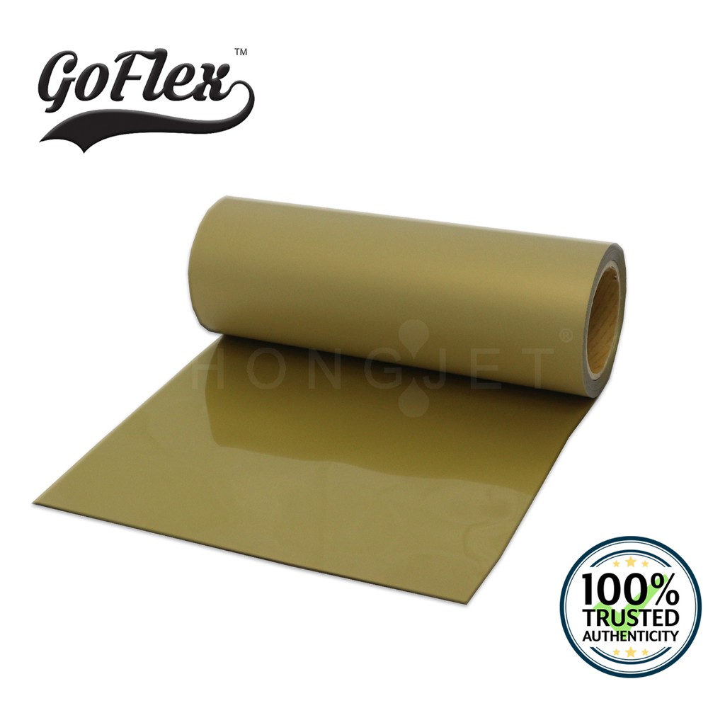 Goflex Heat Transfer PU Vinyl 10" (24.5cm) & 12 (30cm) - สีทอง (ทึบ)