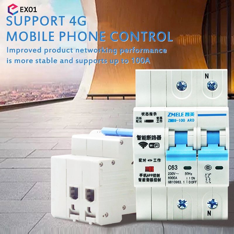 2P WiFi Smart Circuit Breaker Switch smart life APP 220V ...