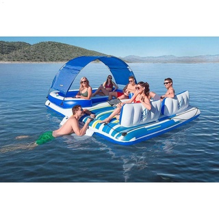 Bsetway3105 Floating Island Ocean Paradise Deck Chair Swimming Pool Water Drainage Floating Bed