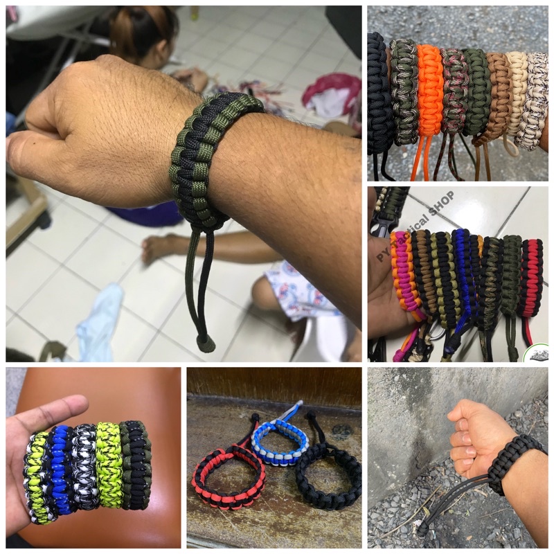 กำไรข้อมือ ถักเชือกPARACORD 4มิล มีหลากหลายสีให้เลือก