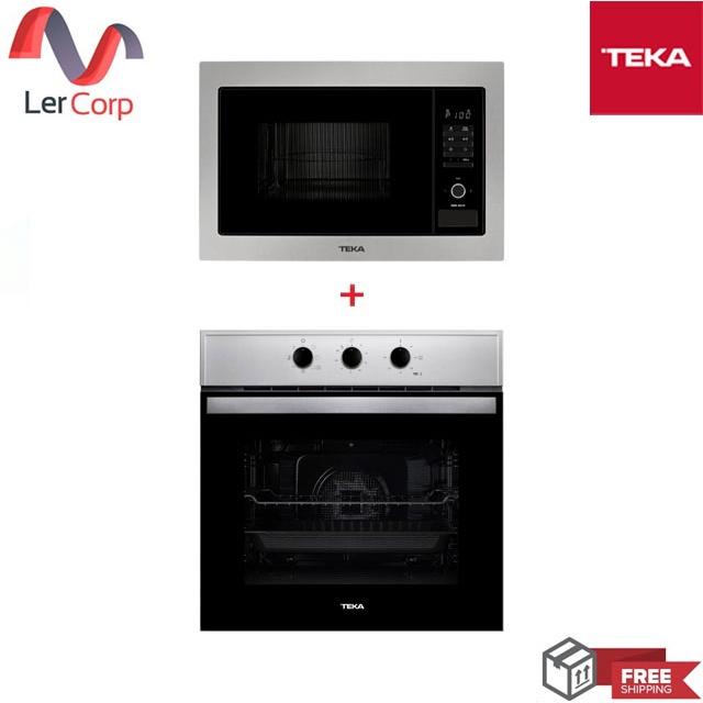 (TEKA) เตาอบมัลติฟังก์ชั่น รุ่น HBB 615 GD + ไมโครเวฟ+ย่าง แบบติดตั้งในตู้ 25 ลิตร รุ่น MWE 255 FI