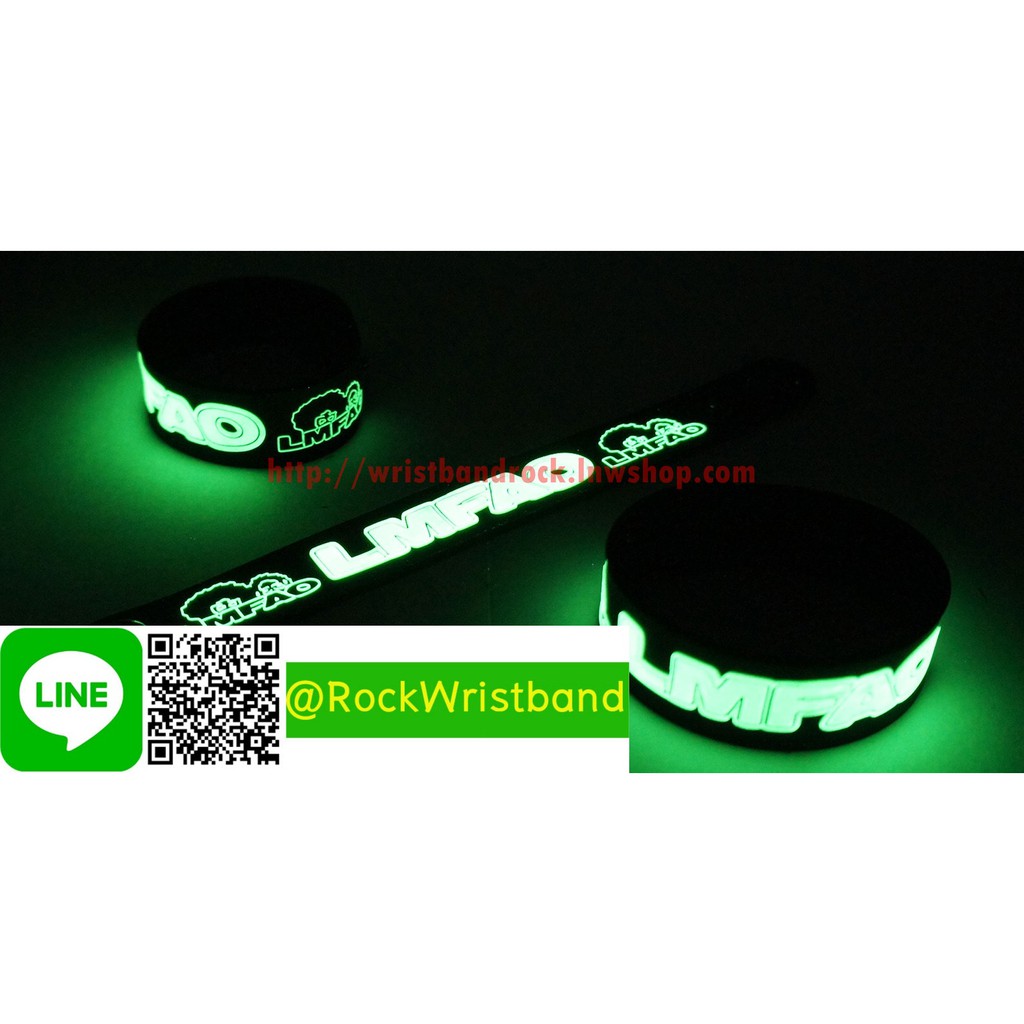 LMFAO ขายริสแบนด์เรืองแสง แอลเอ็มเอฟเอโอ LMF126GA Wristband กำไลข้อมือวงร็อค