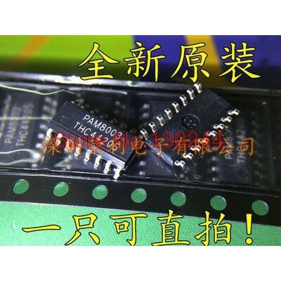 10 ชิ้น/ล็อต PAM8003DR PAM8003 SOP16 2.5W เครื่องขยายเสียงใหม่เดิม