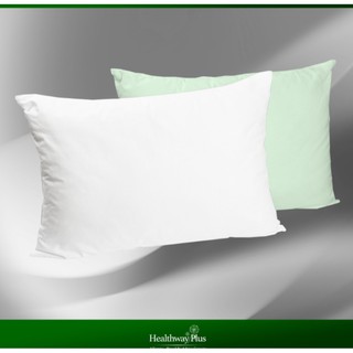 หมอนหนุนKingกันไรฝุ่น นอนสบาย ขนาด26"/36"สีขาวและเขียว