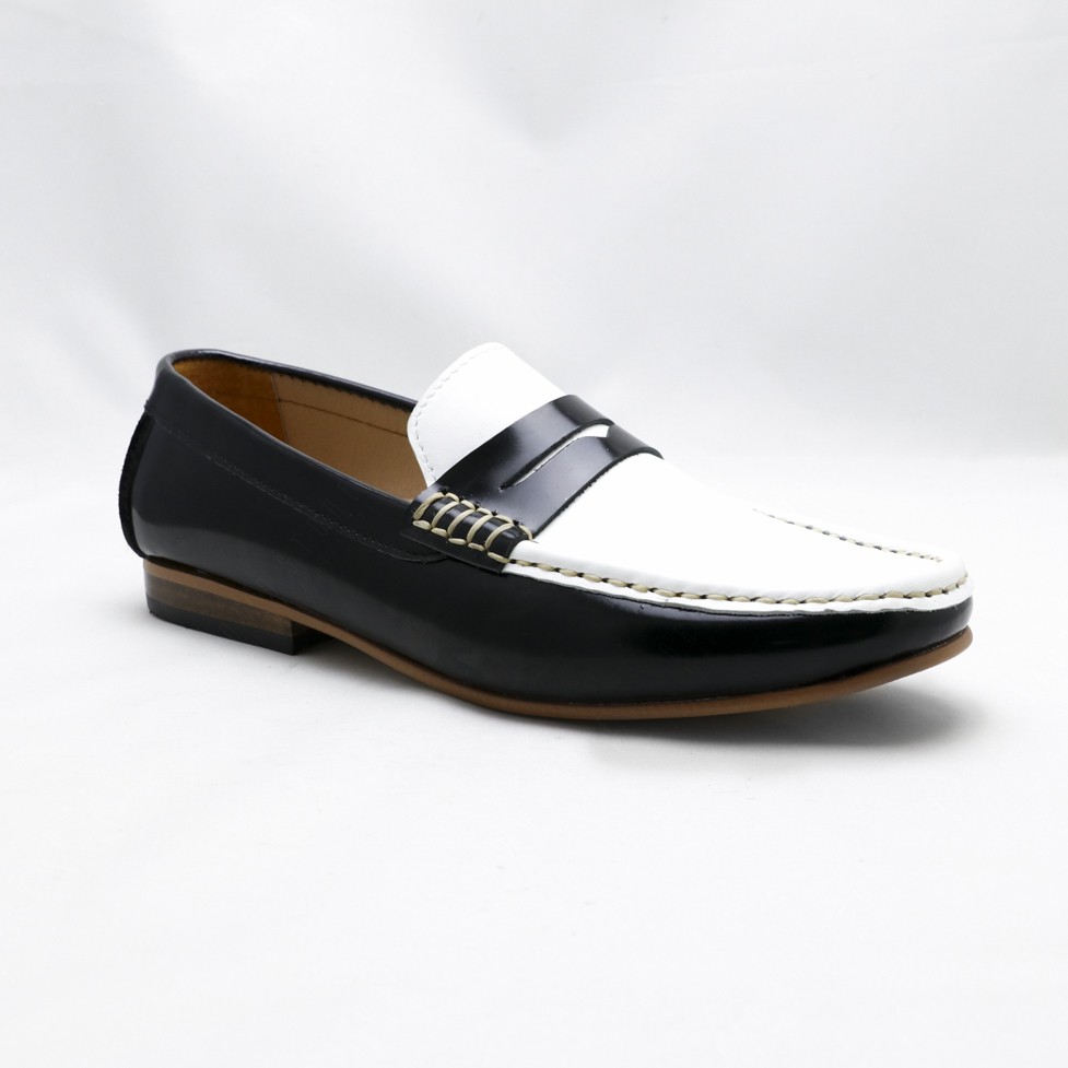 classic penny loafer bicolor Black & White
