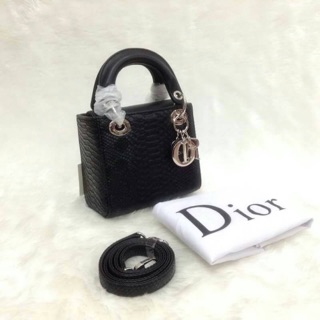 กระเป๋าdior 8"  หนัง งู