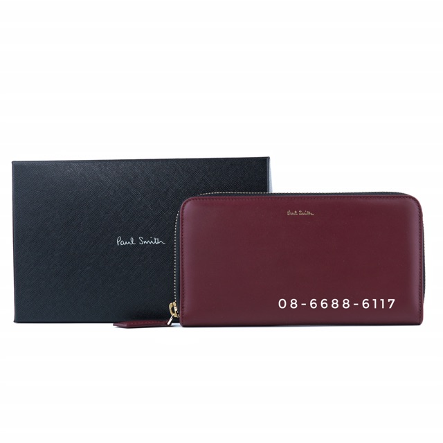 กระเป๋าสตางค์ Paul Smith Zippy Purse Burgundy