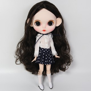 blythe doll clothes ชุดเสื้อผ้าตุ๊กตาบลายธ์ white shirt and short dress เสื้อผ้าตุ๊กตา