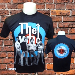 เสื้อวง The Who แขนสั้น ไม่มีตะเข็บข้าง คอฟิต ป้ายUS เสื้อวง เสื้อผู้ชาย เสื้อทัวร์ วงร็อคคต่างประเทศ