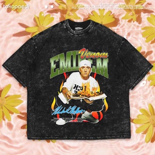 เสื้อยืดผ้าฝ้ายพิมพ์ลายขายดี เสื้อยืด พิมพ์ลาย Eminem VENOM OVERSIZE | เสื้อยืด ขนาดใหญ่ | เสื้อยืด ซักได้ | หินล้าง | E