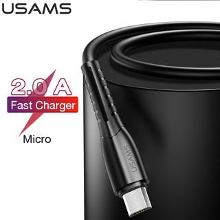 Usams U35 1ม. USB Micro Type C สายชาร์จเร็ว สายเคเบิลข้อมูล