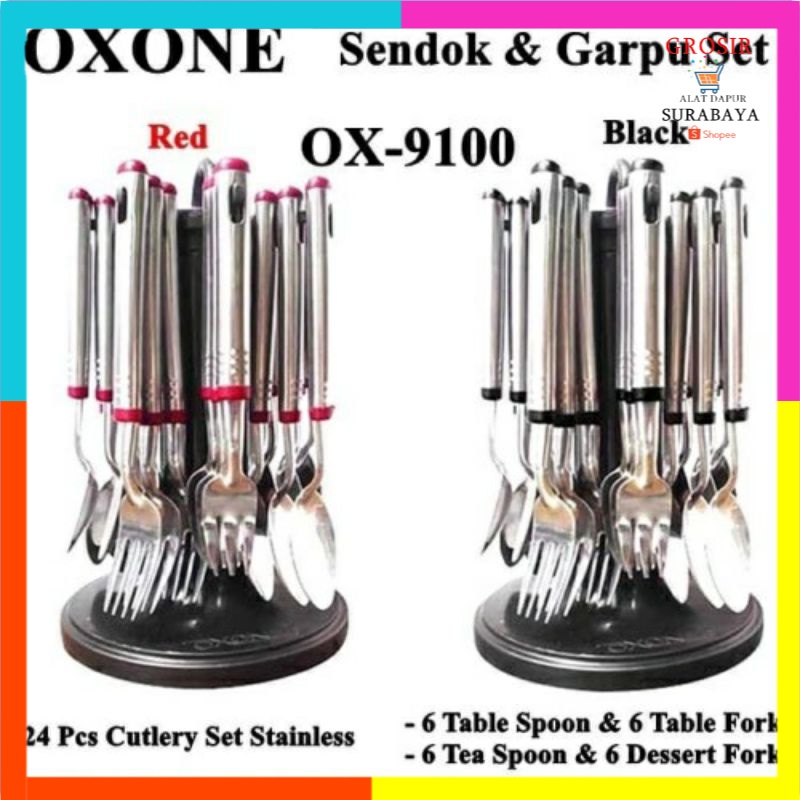 Oxone ox-9100 / ชุดช้อน oxone 24 ชิ้น / oxone ox 9100