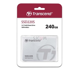 Transcend SSD 240GB SATA III (R max 500 MB/s W max 330MB/s) รับประกัน 3 ปี - มีใบกำกับภาษี-TS240GSSD220S