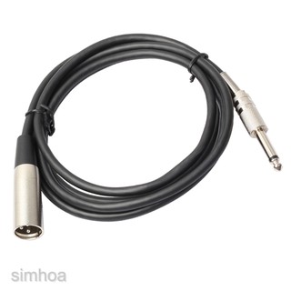 3 - pin xlr male to 6 . 3 มม. 1/4 trs mono jack male สายเคเบิ้ลไมโครโฟน 10 ฟุต 6 ฟุต