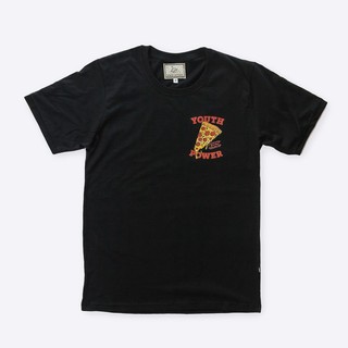 Youth Power - Black Tee Tshirt เสื้อยืด คอตตอน 100% เกรดพรีเมี่ยม SPACE AND TIME ORIGINAL